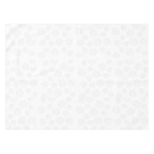 Silver Winter Snowflake Einfaches Minimalistisches Tischdecke (Vorderseite (Horizontal))