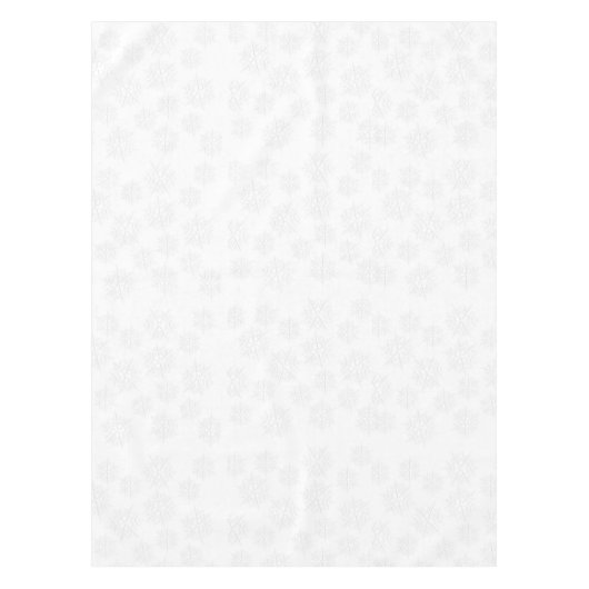 Silver Winter Snowflake Einfaches Minimalistisches Tischdecke (Vorderseite)