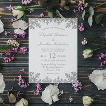 Silver Winter Snowflake Wedding