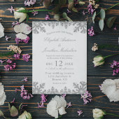 Silver Winter Snowflake Wedding Einladung