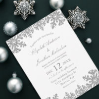 Silver Winter Snowflake Wedding