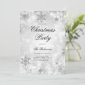 Silver Winter Wonder Holiday Einladungsprogramm &  Einladung (Stehend Vorderseite)