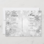 Silver Winter Wonder Holiday Einladungsprogramm &  Einladung (Rückseite)