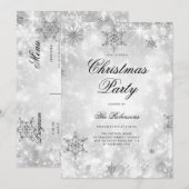 Silver Winter Wonder Holiday Einladungsprogramm &  Einladung (Vorne/Hinten)