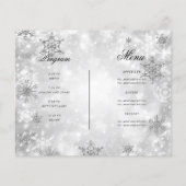 Silver Winter Wonder Holiday Einladungsprogramm &  Flyer (Hinten)