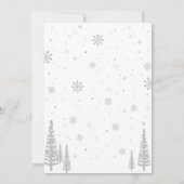 Silver Winter Wonderland, Babydusche / Sprinkle Einladung (Rückseite)
