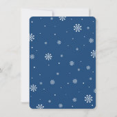 Silver Winter Wonderland, Boy Baby Dusche Einladung (Rückseite)