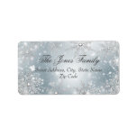 Silver Winter Wonderland Christmas Address Labels Adressaufkleber<br><div class="desc">Blue & Silver Weihnachtsadressen Labels. Silver Sparkle Schneeflocke Design. Bitte beachten Sie: Alle flachen Bilder haben keine echten Juwelen!</div>