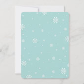 Silver Winter Wonderland, Girl Baby Dusche Einladung (Rückseite)