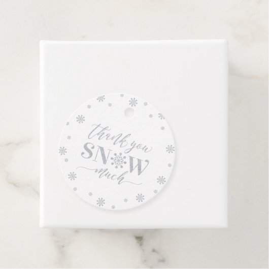 Silver Winter Wonderland Party Vielen Dank für Ihr Geschenkanhänger (Beispiel)