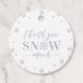 Silver Winter Wonderland Party Vielen Dank für Ihr Geschenkanhänger (Vorderseite)
