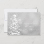 Silver Winter Wonderland Weihnachten Hochzeit RSVP Karte (Vorderseite)