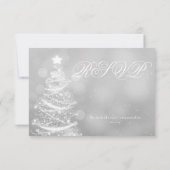 Silver Winter Wonderland Weihnachten Hochzeit RSVP Karte (Rückseite)