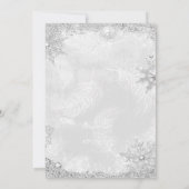 Silver Winter Wonderland Weihnachtsfeier A Einladung (Rückseite)