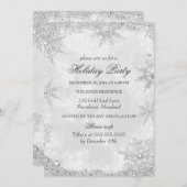 Silver Winter Wonderland Weihnachtsfeier A Einladung (Vorne/Hinten)