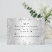 Silver Winter Wonderland Weihnachtsfeiertag UAWG RSVP Karte (Stehend Vorderseite)
