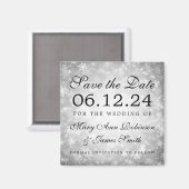 Silver Winter Wonderland Winter Save the Date Magnet (Vorderseite/Rückseite)