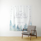 Silver Winter Wunderland Kindergeburtstag Tapestry Wandteppich (Beispiel)