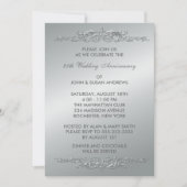 Silver Wirbel 25. Hochzeitstag Einladung (Vorderseite)