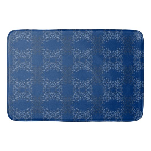Silver Wirbel Arabesque Bath Mat Badematte (Vorderseite)