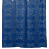 Silver Wirbel Arabesque Duschvorhang (Vorderseite)