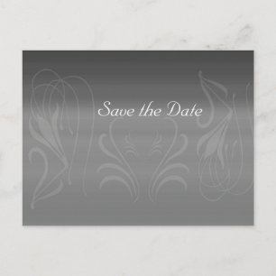 Silver Wirbel Jubiläum Save the Date Ankündigungspostkarte