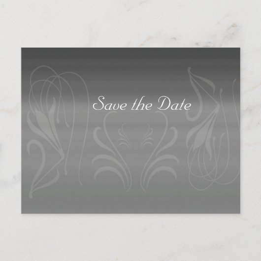 Silver Wirbel Jubiläum Save the Date Ankündigungspostkarte (Vorderseite)