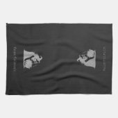 Silver Witch & Cauldron Halloween Geschirrtuch (Horizontal)