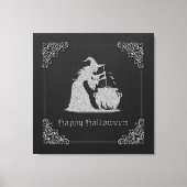 Silver Witch & Cauldron Halloween Leinwanddruck (Vorderseite)