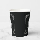 Silver Witch & Cauldron Halloween Pappbecher (Links)