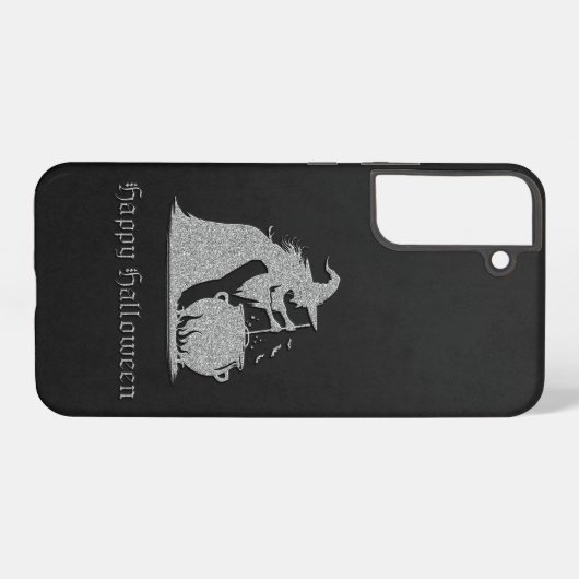 Silver Witch & Cauldron Halloween Samsung Galaxy Hülle (Rückseite (Horizontal))