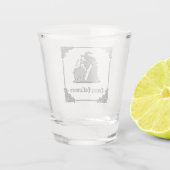 Silver Witch & Cauldron Halloween Schnapsglas (Rückseite)