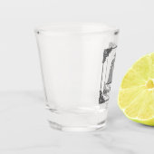 Silver Witch & Cauldron Halloween Schnapsglas (Links)