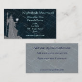 Silver Wizard über Night Sky Visitenkarte (Vorne/Hinten)