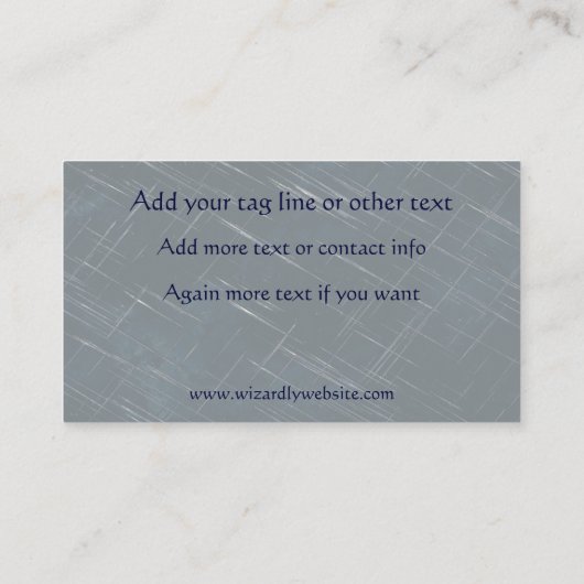 Silver Wizard über Night Sky Visitenkarte (Rückseite)