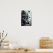 Silver Wolf Chaos 1 AR 916 Poster (Küche)