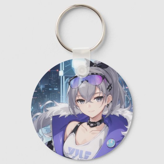 Silver Wolf fan art 1 Schlüsselanhänger (Vorderseite)