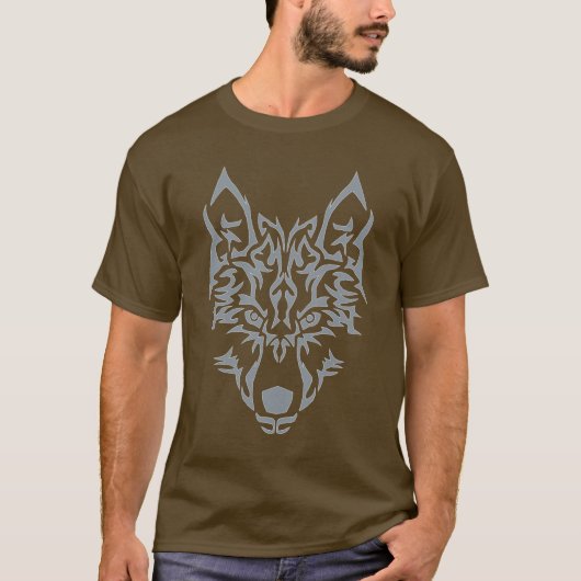 Silver Wolf Spirit Animals T-Shirt (Vorderseite)