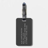 Silver World Map Travel Beruflicher Gepäckträger Gepäckanhänger (Rückseite vertikal)