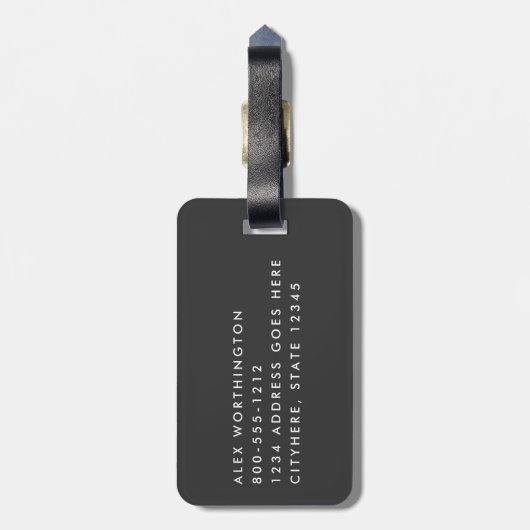 Silver World Map Travel Beruflicher Gepäckträger Gepäckanhänger (Rückseite vertikal)