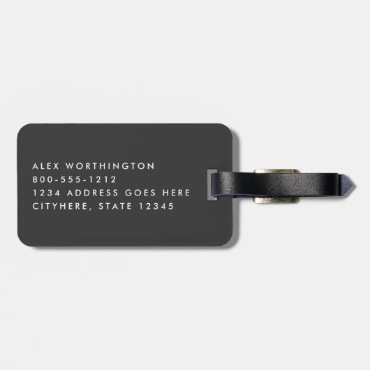 Silver World Map Travel Beruflicher Gepäckträger Gepäckanhänger (Rückseite horizontal)