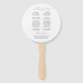 Silver World Map Wedding Program Fächer (Rückseite)