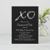 Silver XOs Einladung zu einer engagierten Partei (Stehend Vorderseite)