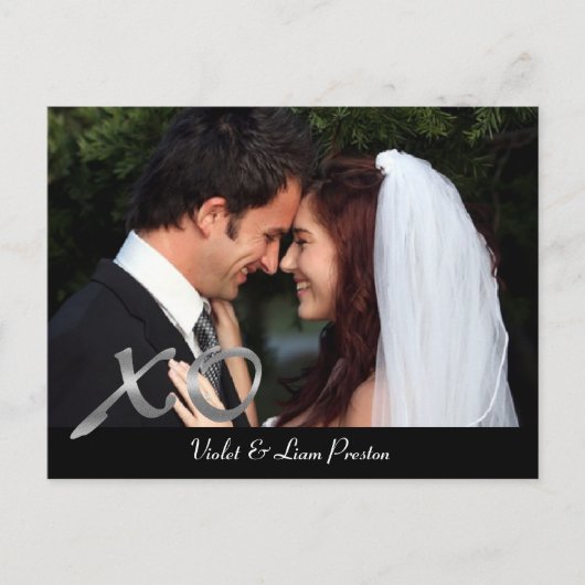 Silver XO's Foto Vielen Dank Postkarte (Vorderseite)