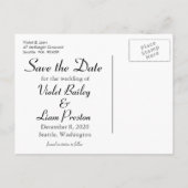 Silver XOs Save the Date Ankündigungspostkarte (Rückseite)