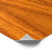 Silver Yacht Flag auf Nautical Teak Wood Print Poster (Ecke)