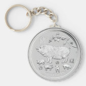 SILVER YEAR OF THE PIG COIN SCHLÜSSELANHÄNGER (Vorne)