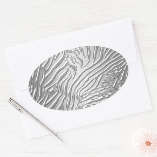 Silver Zebra Gastgeschenk Label Umschlag Aufkleber (Umschlag)