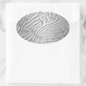 Silver Zebra Gastgeschenk Label Umschlag Aufkleber (Tasche)