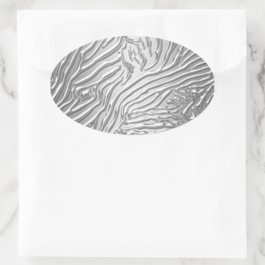 Silver Zebra Gastgeschenk Label Umschlag Aufkleber (Tasche)